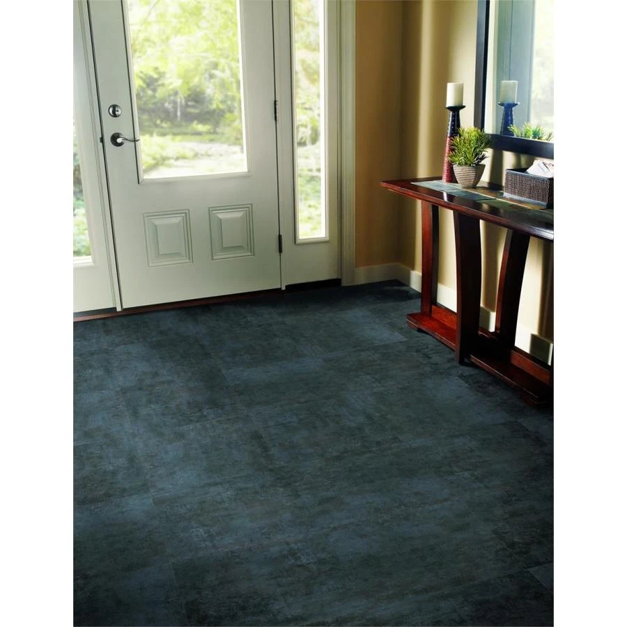 Armstrong Flooring Terraza Grand 18-in X 18-in Aspen Gray Stained Concrete Peel And Stick Vinyl Tile 1 Armstrong Flooring Terraza Grand 18-in X 18-in Aspen Gray Stained Concrete Peel And Stick Vinyl Tile