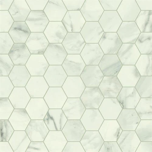 Armstrong Flooring Pickwick Landing I 12-ft W Cut-to-Length White Hexagon Stone Look Low-Gloss Finish Sheet Vinyl 2 Armstrong Flooring Pickwick Landing I 12-ft W Cut-to-Length White Hexagon Stone Look Low-Gloss Finish Sheet Vinyl - Image 2