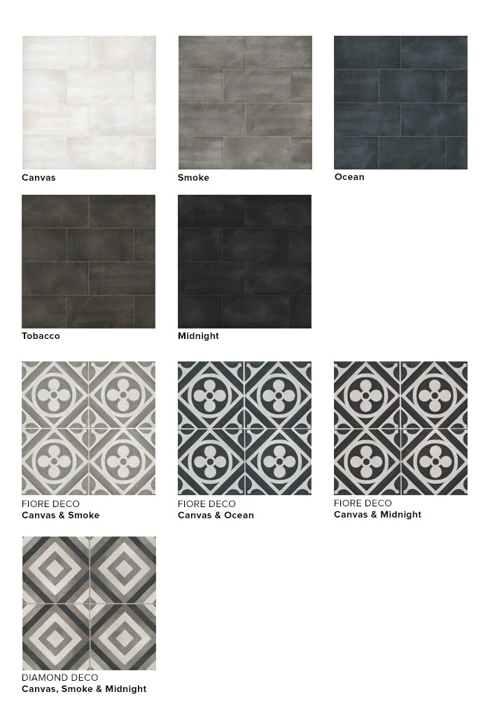 Chateau 12-in X 12-in Fiore Deco Tile In Canvas And Smoke (9.8 SqFt/Ctn) 4 Chateau 12-in X 12-in Fiore Deco Tile In Canvas And Smoke (9.8 SqFt/Ctn) - Image 4