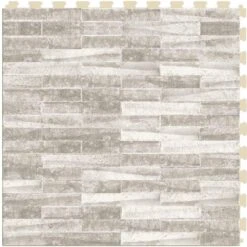 Perfection Floor Tile Master Mosaic Castle Stone/Satin 20-in X 20-in Water Resistant Interlocking Luxury Flooring (16.7-sq Ft)