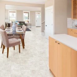 Congoleum ArmorCore UR Santa Cruz 12-ft W Cut-to-Length Down Pillow Stone Look Low-Gloss Finish Sheet Vinyl