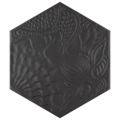 Merola Tile Gaudi Hex Black 8-5/8 In. X 9-7/8 In. Porcelain Floor And Wall Tile (11.56 Sq. Ft. / Case) -Best Flooring Store 0e0fca77d2d08c8c05243e330f7cf29d 1800x1800