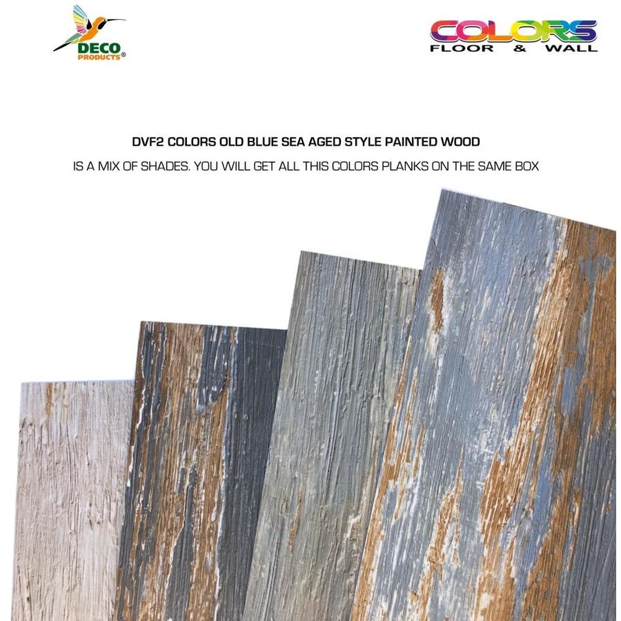 Deco Products Colors 20-Piece 6-in X 36-in Old Blue Sea Mixed Luxury Vinyl Plank Flooring 2 Deco Products Colors 20-Piece 6-in X 36-in Old Blue Sea Mixed Luxury Vinyl Plank Flooring - Image 2