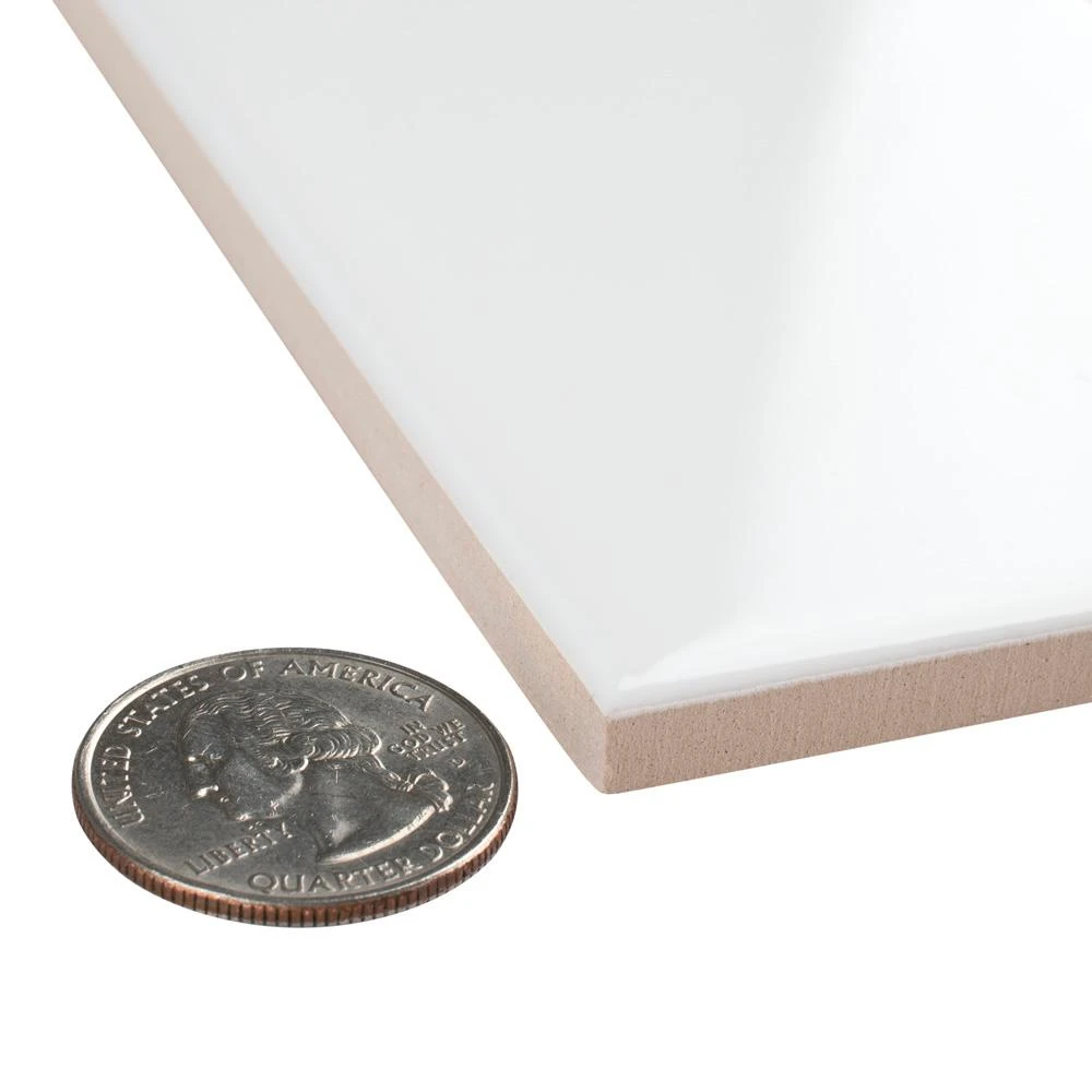 Merola Tile Crown Heights 3 In. X 6 In. Glossy White Ceramic Wall Tile (6.03 Sq. Ft. /Case) 3 Merola Tile Crown Heights 3 In. X 6 In. Glossy White Ceramic Wall Tile (6.03 Sq. Ft. /Case) - Image 3