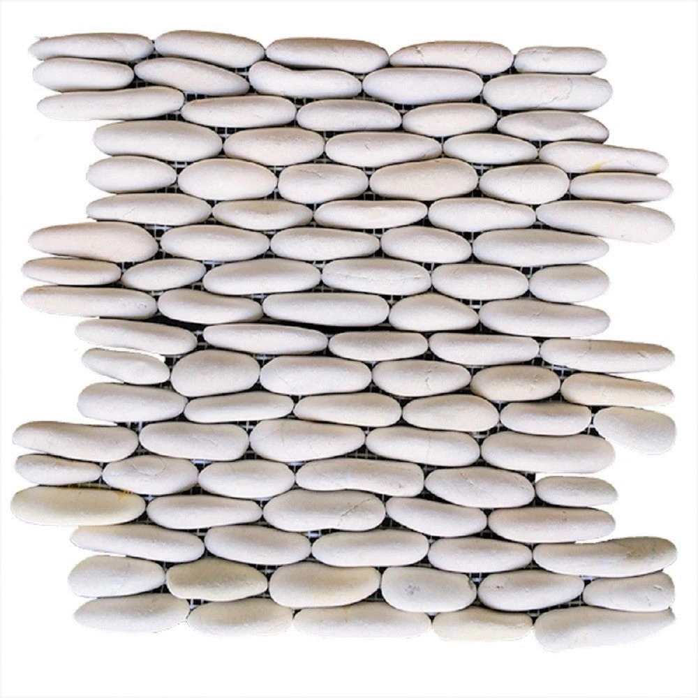 Rainforest White Stacked Stone Pebble Wall Tile 12" X 12" (5.0 Sq. Ft. / Case) 1 Rainforest White Stacked Stone Pebble Wall Tile 12" X 12" (5.0 Sq. Ft. / Case)