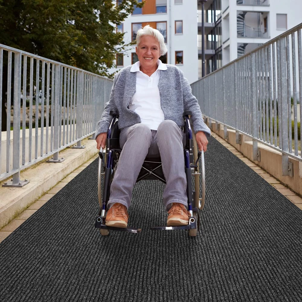 Heavy-Duty Ribbed Indoor/Outdoor Carpet With Rubber Marine Backing - Charcoal Black 6' X 10' - Several Sizes Available - Carpet Flooring For Patio, Porch, Deck, Boat, Basement Or Garage 8 Heavy-Duty Ribbed Indoor/Outdoor Carpet With Rubber Marine Backing - Charcoal Black 6' X 10' - Several Sizes Available - Carpet Flooring For Patio, Porch, Deck, Boat, Basement Or Garage - Image 8