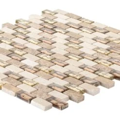 Jeffrey Court Molten Beige/Cream 12 In. X 12 In. X 8 Mm Interlocking Glass/Marble Mosaic Tile 14 Jeffrey Court Molten Beige/Cream 12 In. X 12 In. X 8 Mm Interlocking Glass/Marble Mosaic Tile -Best Flooring Store 1477c5bd8286fc667581e8bd298ef174 1800x1800