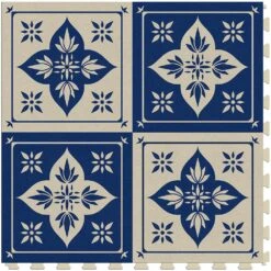 Perfection Floor Tile Geo Collection Azulejo/Satin 20-in X 20-in Water Resistant Interlocking Luxury Flooring (16.7-sq Ft) -Best Flooring Store 14864525 e3bb57c2 4c5e 421c 89a2 7c7adaf9d50f 1800x1800
