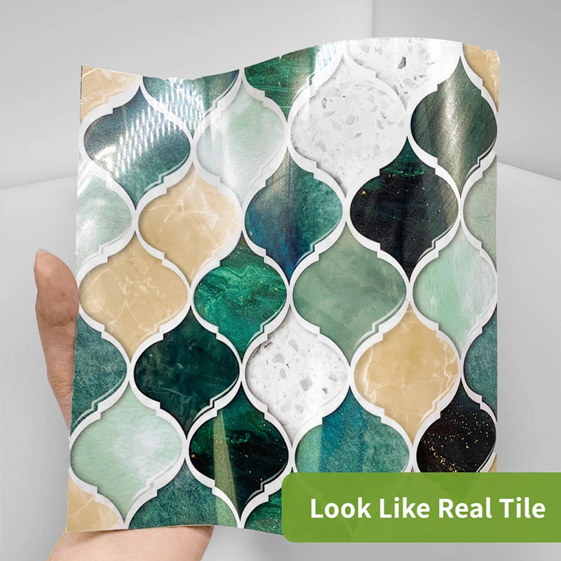 Goory Moroccan Style Self-adhesive Tile Wall Floor Sticker Bathroom Kitchen Decor 7 Goory Moroccan Style Self-adhesive Tile Wall Floor Sticker Bathroom Kitchen Decor - Image 7