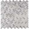 MSI Bergamo Herringbone 12 In. X 12 In. X 10 Mm Polished Marble Mesh-Mounted Mosaic Tile (10 Sq. Ft. / Case)