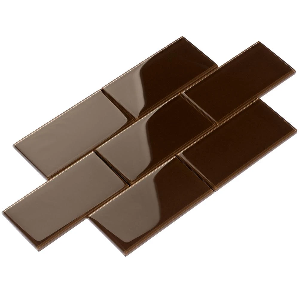 Giorbello Powder Room Green 3 In. X 6 In. X 8 Mm Glass Subway Tile (5.5 Sq. Ft./case) 12 Giorbello Powder Room Green 3 In. X 6 In. X 8 Mm Glass Subway Tile (5.5 Sq. Ft./case) - Image 12