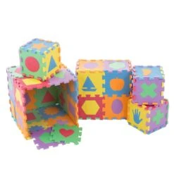 Hey! Play! Multi-Colored 6.5 In. X 6.5 In. X 0.25 In. Interlocking EVA Foam Shapes Puzzle Floor Tile (56-Pack) -Best Flooring Store 2477b652b8af5d96a5a37cbc4eed78ae 1800x1800