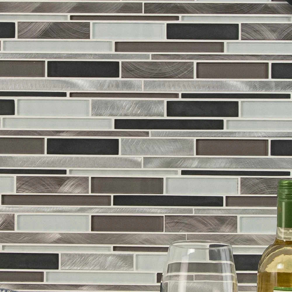 MSI 12 In. X 12 In. X 8mm Cityscape Interlocking Glass And Metal Mesh-Mounted Mosaic Wall Tile (10 Sq. Ft./case) 10 MSI 12 In. X 12 In. X 8mm Cityscape Interlocking Glass And Metal Mesh-Mounted Mosaic Wall Tile (10 Sq. Ft./case) - Image 10