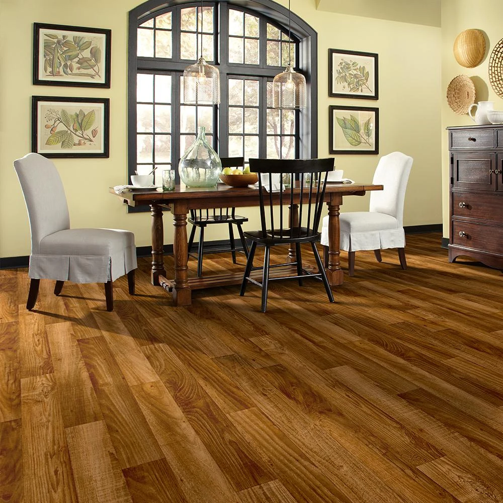 TrafficMASTER Smokehouse Oak Honey Residential Vinyl Sheet, Sold By 13.2 Ft. Wide X Custom Length 2 TrafficMASTER Smokehouse Oak Honey Residential Vinyl Sheet, Sold By 13.2 Ft. Wide X Custom Length - Image 2