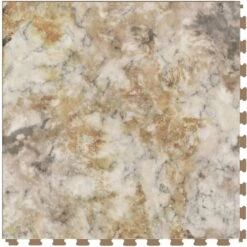 Perfection Floor Tile Gemstone Collection Persian Marble/Satin 20-in X 20-in Water Resistant Interlocking Luxury Flooring (16.7-sq Ft)