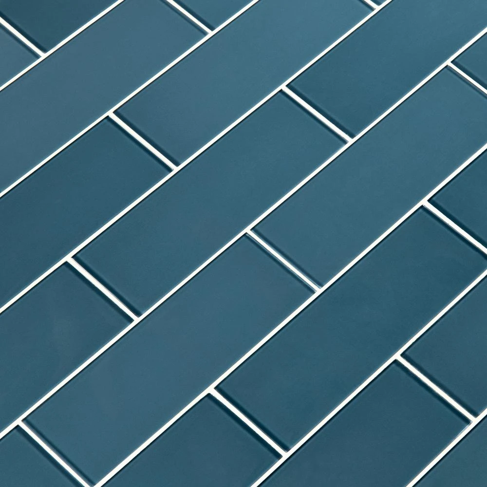 MSI Haiku Sapphire 9 In. X 3 In. X 8 Mm Matte Glass Wall Tile ( 3.8 Sq. Ft. / Case ) 4 MSI Haiku Sapphire 9 In. X 3 In. X 8 Mm Matte Glass Wall Tile ( 3.8 Sq. Ft. / Case ) - Image 4