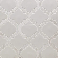 Divine Arabesque Glacier White 10 In. X 12 In. Glazed Ceramic Mosaic Tile (0.80 Sq. Ft. / Sheet)