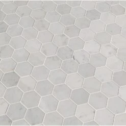 MSI Carrara White Hexagon 12 In. X 12 In. X 10 Mm Polished Marble Mesh-Mounted Mosaic Floor And Wall Tile (10 Sq. Ft. /case) -Best Flooring Store 4fb4a851d6f27d8ad109ae8d630d950f 1800x1800