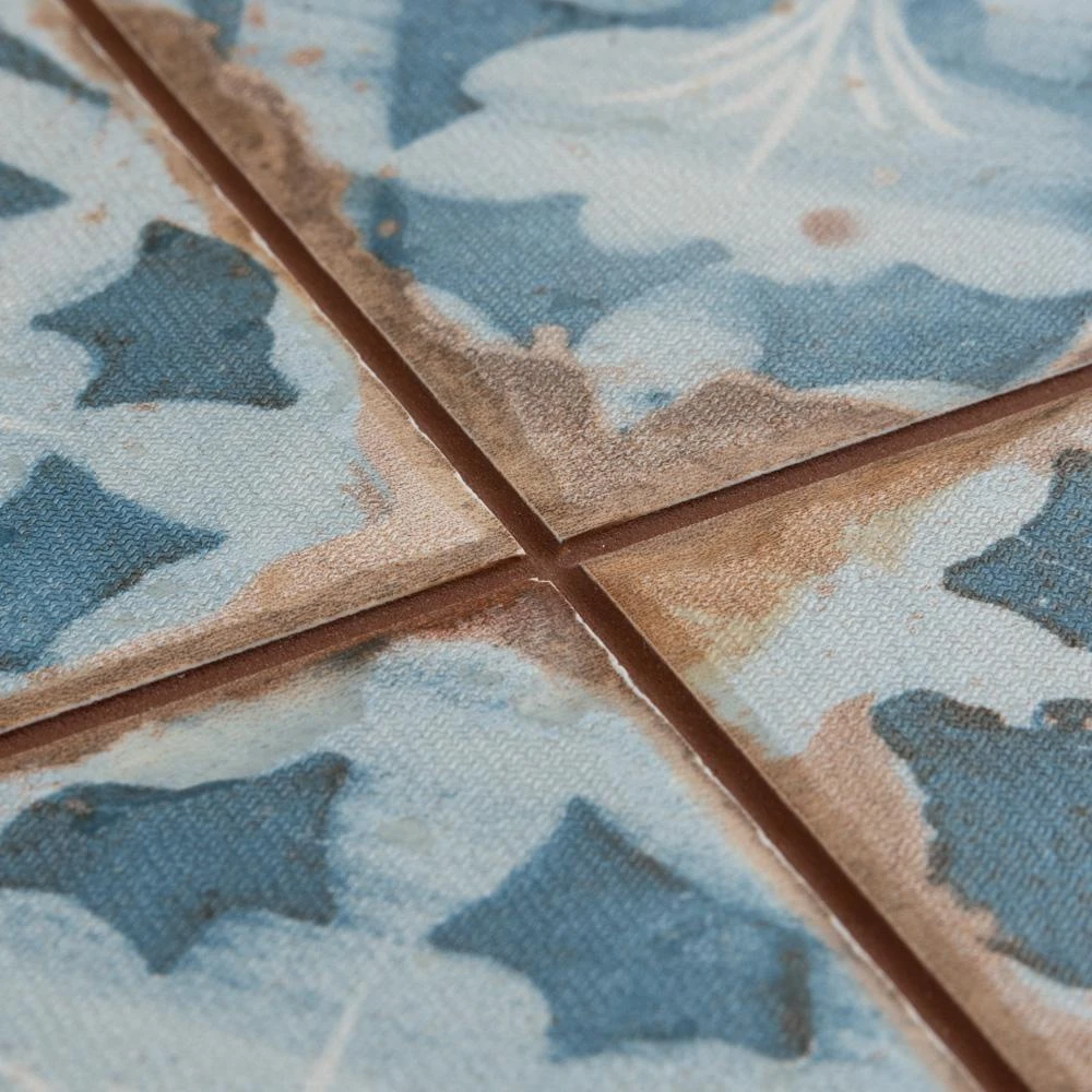 Merola Tile Artisan Azul Decor 13 In. X 13 In. Ceramic Floor And Wall Tile (12.2 Sq. Ft. / Case) 4 Merola Tile Artisan Azul Decor 13 In. X 13 In. Ceramic Floor And Wall Tile (12.2 Sq. Ft. / Case) - Image 4