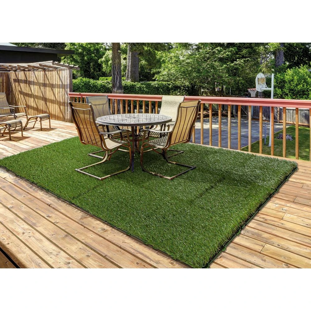 TrafficMaster 1 Ft. X 1 Ft. Artificial Grass Interlocking Tiles (9-Pack) 2 TrafficMaster 1 Ft. X 1 Ft. Artificial Grass Interlocking Tiles (9-Pack) - Image 2
