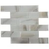 MSI Ivory Amber Beveled 11.81 In. X 11.81 In. X 8mm Subway Glossy Glass Mesh-Mounted Mosaic Tile (9.7 Sq. Ft. / Case)