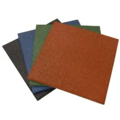 Rubber-Cal Eco-Sport 3/4 In. X 20 In. X 20 In. Coal Interlocking Rubber Tiles (5-Pack, 14 Sq. Ft.)