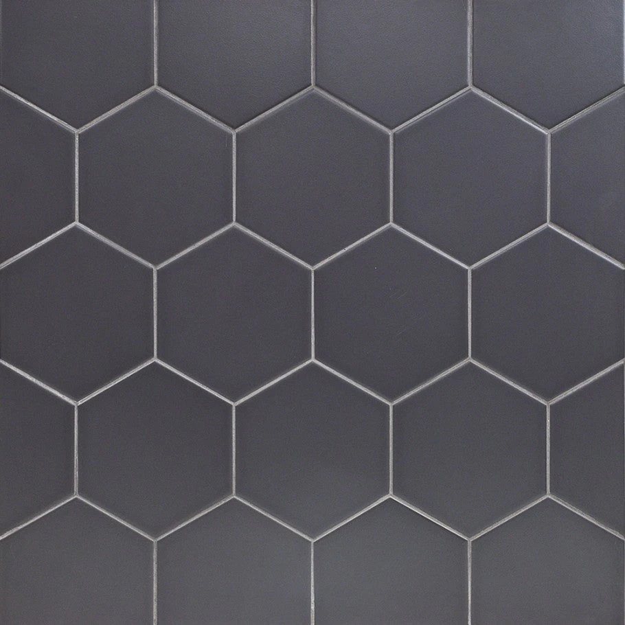 Magen Hex Dark Gray Matte Ceramic Hexagon Tile 1 Magen Hex Dark Gray Matte Ceramic Hexagon Tile