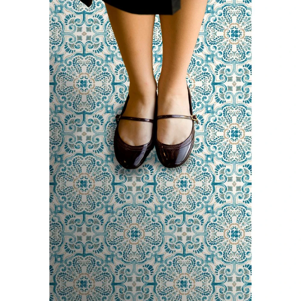 FloorPops Fontaine Peel And Stick Floor Tiles 12 In. X 12 In. (20 Tiles, 20 Sq. Ft.) 2 FloorPops Fontaine Peel And Stick Floor Tiles 12 In. X 12 In. (20 Tiles, 20 Sq. Ft.) - Image 2