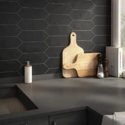 Merola Tile Kite Black 4 In. X 11-3/4 In. Porcelain Floor And Wall Subway Tile (11.81 Sq. Ft. / Case) 29 Merola Tile Kite Black 4 In. X 11-3/4 In. Porcelain Floor And Wall Subway Tile (11.81 Sq. Ft. / Case) -Best Flooring Store 778808efb5190660281702e2669b4bbf 1800x1800