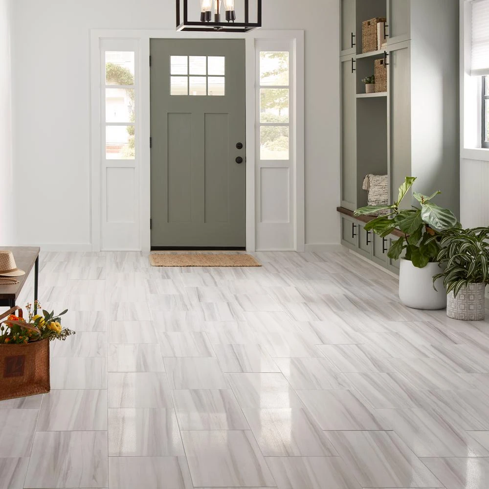 Daltile QuicTile 12 In. X 24 In. Horizon Marble Lappato Color Body Porcelain Locking Floor Tile (9.6 Sq. Ft. / Case) 5 Daltile QuicTile 12 In. X 24 In. Horizon Marble Lappato Color Body Porcelain Locking Floor Tile (9.6 Sq. Ft. / Case) - Image 5
