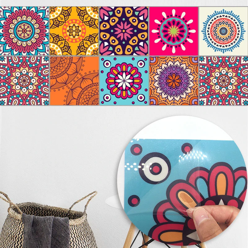 Goory 10PCS Mosaic Wall Sticker Self-adhesive Tile Sticker Kitchen/Bathroom Decorative 6 Goory 10PCS Mosaic Wall Sticker Self-adhesive Tile Sticker Kitchen/Bathroom Decorative - Image 6