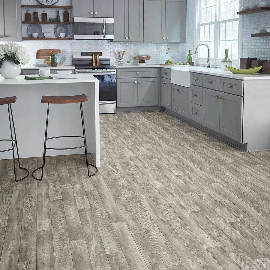 Mohawk 12-ft W Cut-to-Length Willow Lake Oak Wood Look Low-Gloss Finish Sheet Vinyl 1 Mohawk 12-ft W Cut-to-Length Willow Lake Oak Wood Look Low-Gloss Finish Sheet Vinyl