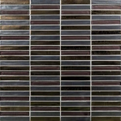 Bond Tile Glory Midnight 11.81 In. X 11.81 In. Ceramic And Glass Wall Mosaic (0.97 Sq. Ft.)
