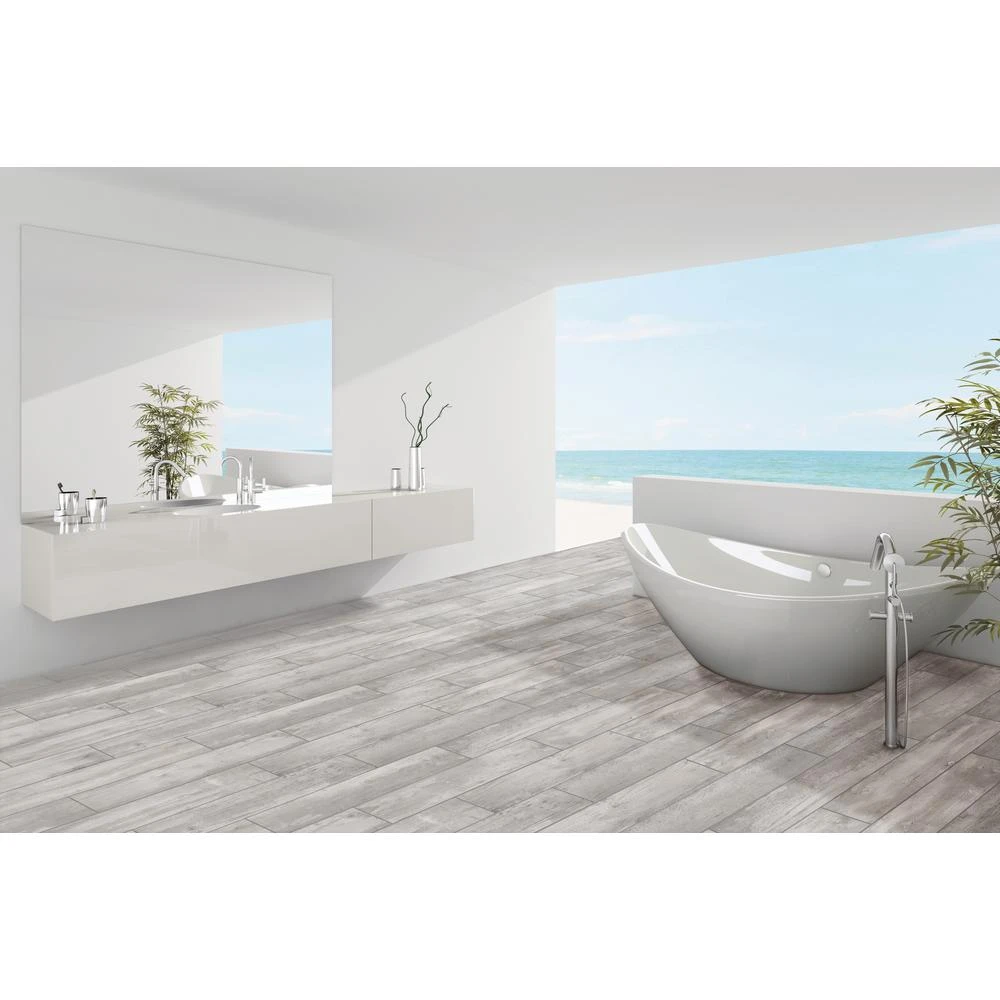 Florida Tile Home Collection Alaskan Powder 8 In. X 36 In. Porcelain Floor And Wall Tile (367.2 Sq. Ft./ Pallet) 5 Florida Tile Home Collection Alaskan Powder 8 In. X 36 In. Porcelain Floor And Wall Tile (367.2 Sq. Ft./ Pallet) - Image 5