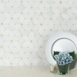 MSI Cecily 10.83 In. X 12.6 In. X 10mm Polished Marble Mesh-Mounted Mosaic Tile (9.5 Sq. Ft./case) -Best Flooring Store 8d1b9d40598e60e625d9d0dcf2c75228 1800x1800