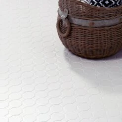 Daltile Matte White Octagon Dot 12 In. X 12 In. X 6mm Ceramic Mosaic Floor And Wall Tile (1 Sq. Ft. / Piece) -Best Flooring Store 8e9c699f6e246ce487b146faed95dc86 1800x1800