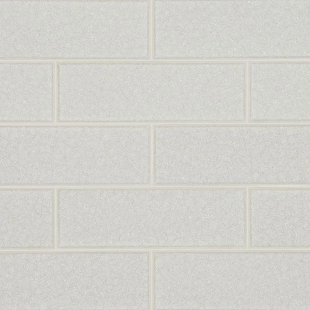 MSI Frosted Icicle 3 In. X 9 In. Glossy Glass Ice White Subway Tile (3.8 Sq. Ft. / Case) 4 MSI Frosted Icicle 3 In. X 9 In. Glossy Glass Ice White Subway Tile (3.8 Sq. Ft. / Case) - Image 4