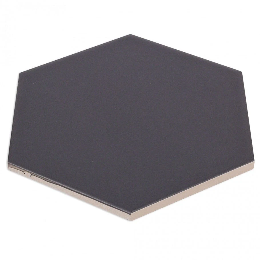 Magen Hex Dark Gray Matte Ceramic Hexagon Tile 6 Magen Hex Dark Gray Matte Ceramic Hexagon Tile - Image 6