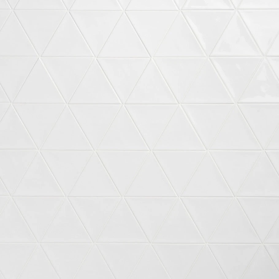 Bond Tile Thames Triangle White 5 In. X 4 In. Glazed Ceramic Wall Tile (30 Pieces 2.47 Sq. Ft. / Box) 1 Bond Tile Thames Triangle White 5 In. X 4 In. Glazed Ceramic Wall Tile (30 Pieces 2.47 Sq. Ft. / Box)