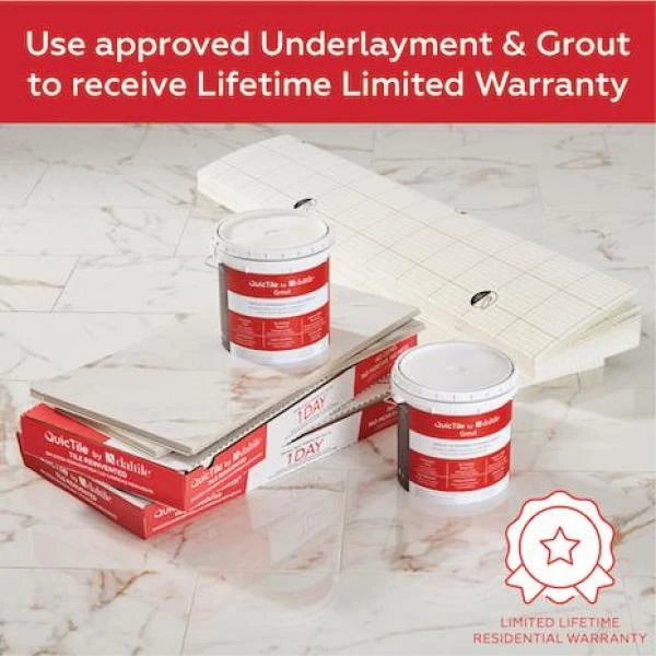 Daltile QuicTile 12 In. X 24 In. Horizon Marble Lappato Color Body Porcelain Locking Floor Tile (9.6 Sq. Ft. / Case) 4 Daltile QuicTile 12 In. X 24 In. Horizon Marble Lappato Color Body Porcelain Locking Floor Tile (9.6 Sq. Ft. / Case) - Image 4