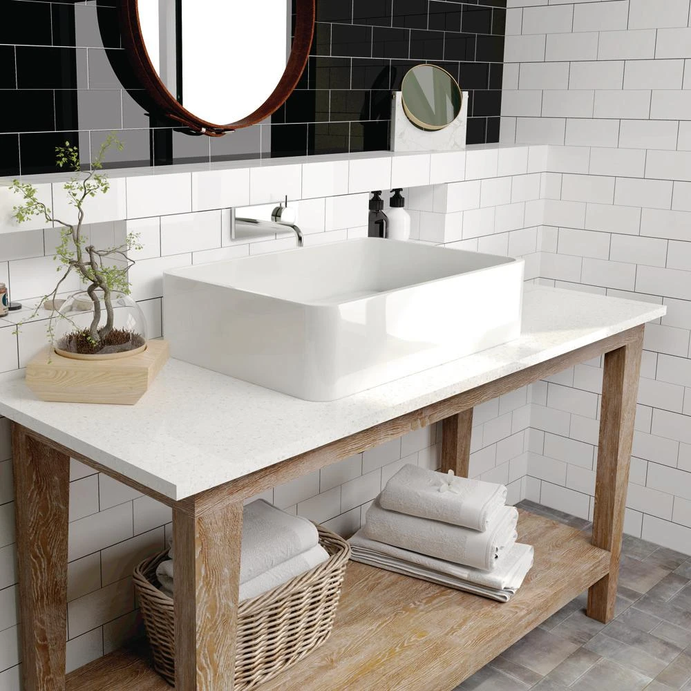 Merola Tile Crown Heights 3 In. X 6 In. Glossy White Ceramic Wall Tile (6.03 Sq. Ft. /Case) 11 Merola Tile Crown Heights 3 In. X 6 In. Glossy White Ceramic Wall Tile (6.03 Sq. Ft. /Case) - Image 11