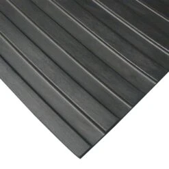 Best Flooring Store 33 Rubber-Cal Corrugated Wide Rib 3 Ft. X 4 Ft. Black Rubber Flooring (12 Sq. Ft.)