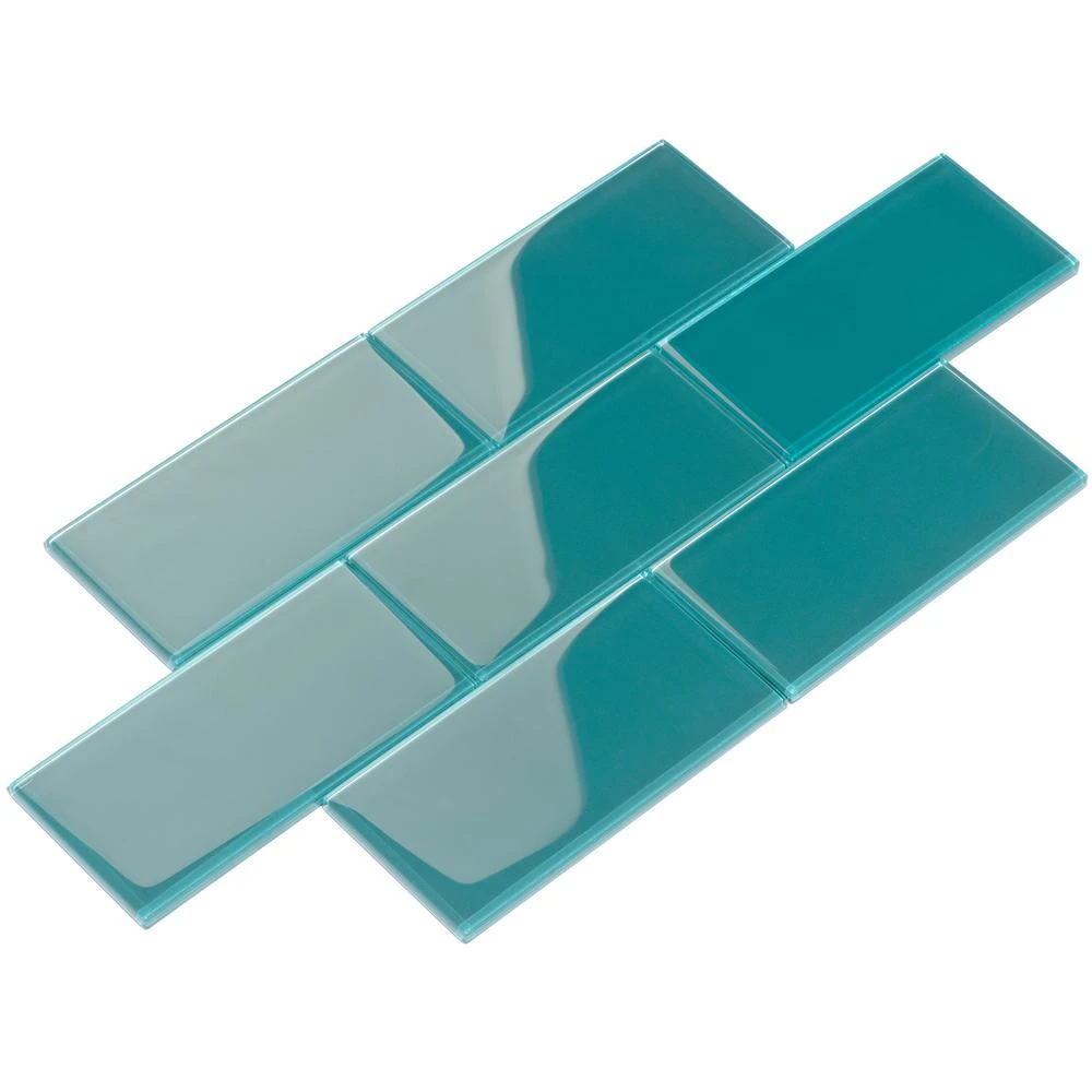 Giorbello Powder Room Green 3 In. X 6 In. X 8 Mm Glass Subway Tile (5.5 Sq. Ft./case) 16 Giorbello Powder Room Green 3 In. X 6 In. X 8 Mm Glass Subway Tile (5.5 Sq. Ft./case) - Image 16