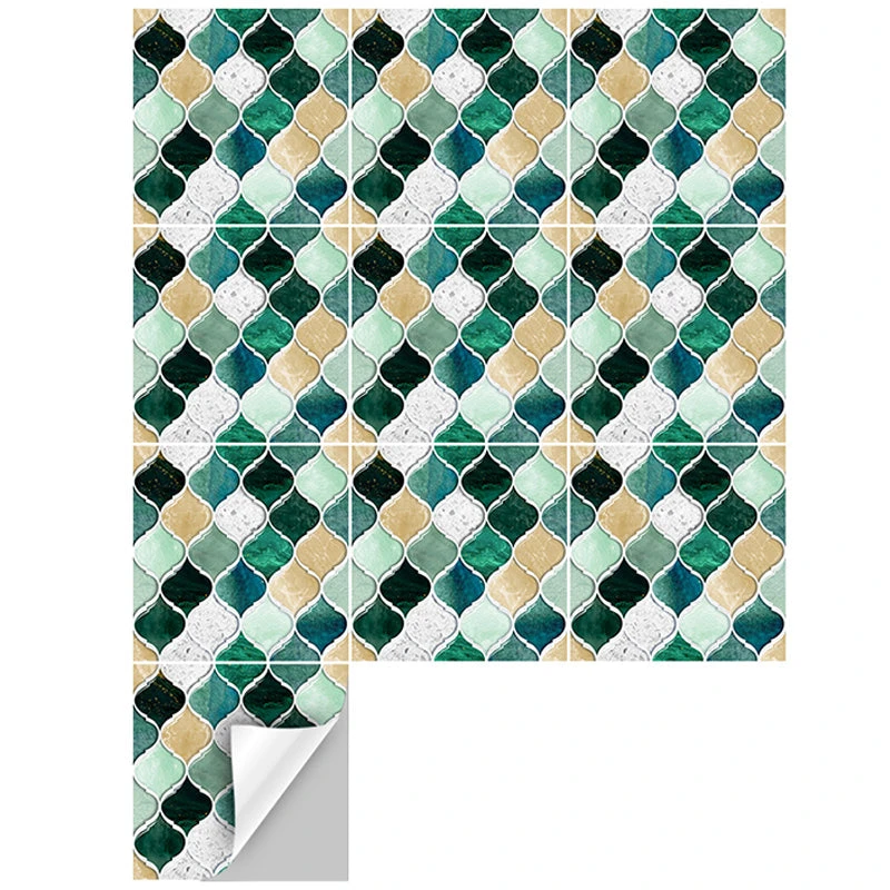 Goory Moroccan Style Self-adhesive Tile Wall Floor Sticker Bathroom Kitchen Decor 2 Goory Moroccan Style Self-adhesive Tile Wall Floor Sticker Bathroom Kitchen Decor - Image 2