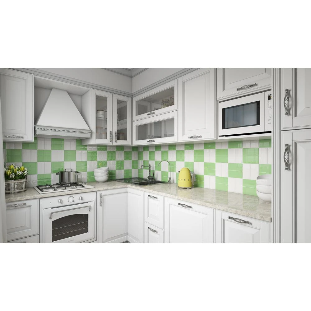 Giorbello Powder Room Green 3 In. X 6 In. X 8 Mm Glass Subway Tile (5.5 Sq. Ft./case) 8 Giorbello Powder Room Green 3 In. X 6 In. X 8 Mm Glass Subway Tile (5.5 Sq. Ft./case) - Image 8