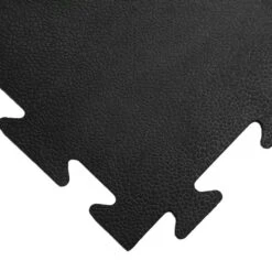 Best Flooring Store 29 Rubber-Cal Armor-Lock (Fitness) 3/8 In. X 20 In. X 20 In. Black Interlocking Rubber Tiles (12-Pack, 33 Sq. Ft.)