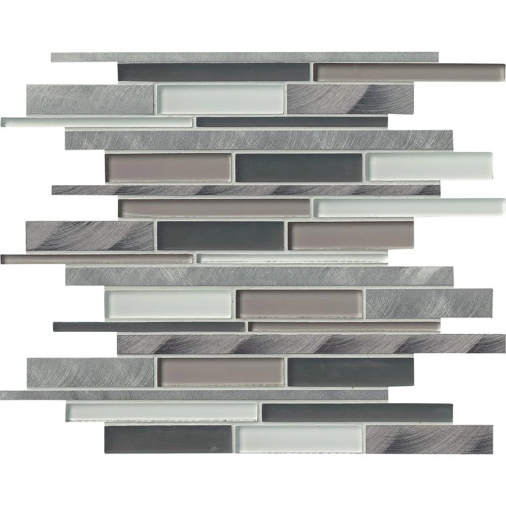 MSI 12 In. X 12 In. X 8mm Cityscape Interlocking Glass And Metal Mesh-Mounted Mosaic Wall Tile (10 Sq. Ft./case) 5 MSI 12 In. X 12 In. X 8mm Cityscape Interlocking Glass And Metal Mesh-Mounted Mosaic Wall Tile (10 Sq. Ft./case) - Image 5