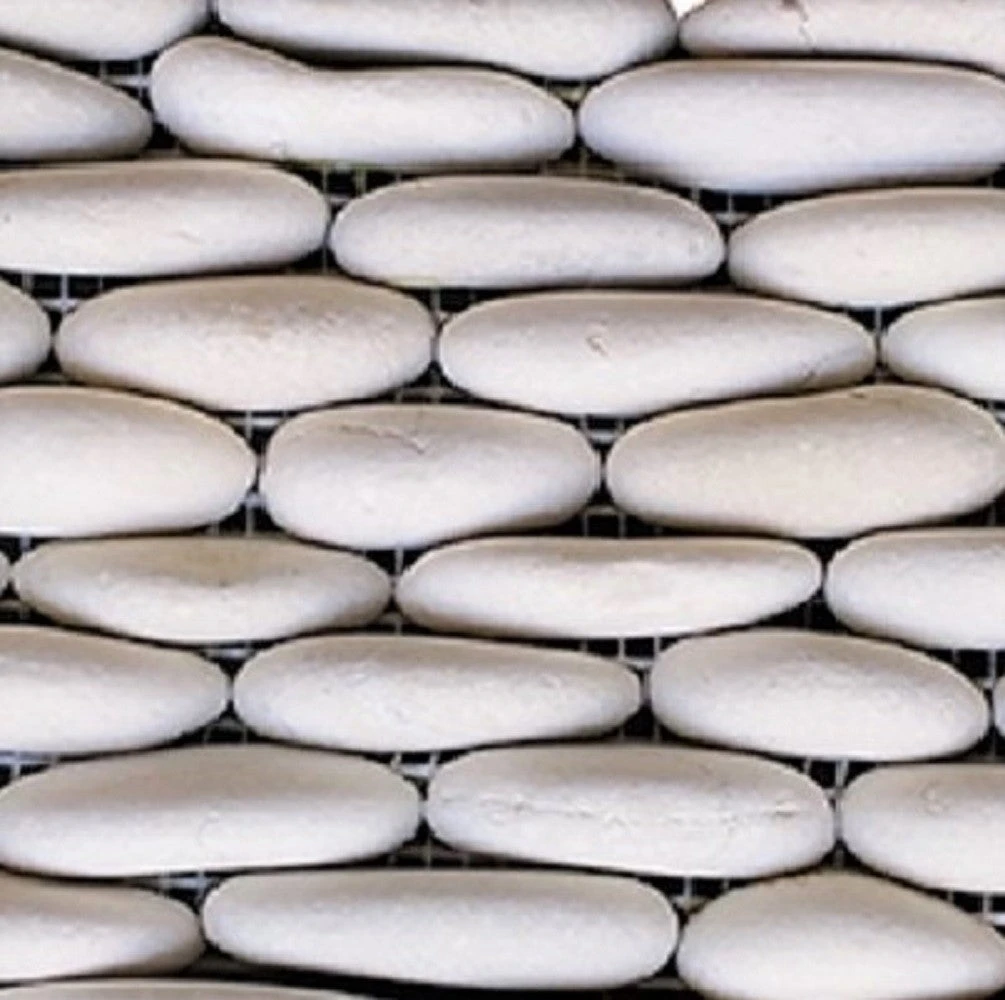 Rainforest White Stacked Stone Pebble Wall Tile 12" X 12" (5.0 Sq. Ft. / Case) 2 Rainforest White Stacked Stone Pebble Wall Tile 12" X 12" (5.0 Sq. Ft. / Case) - Image 2