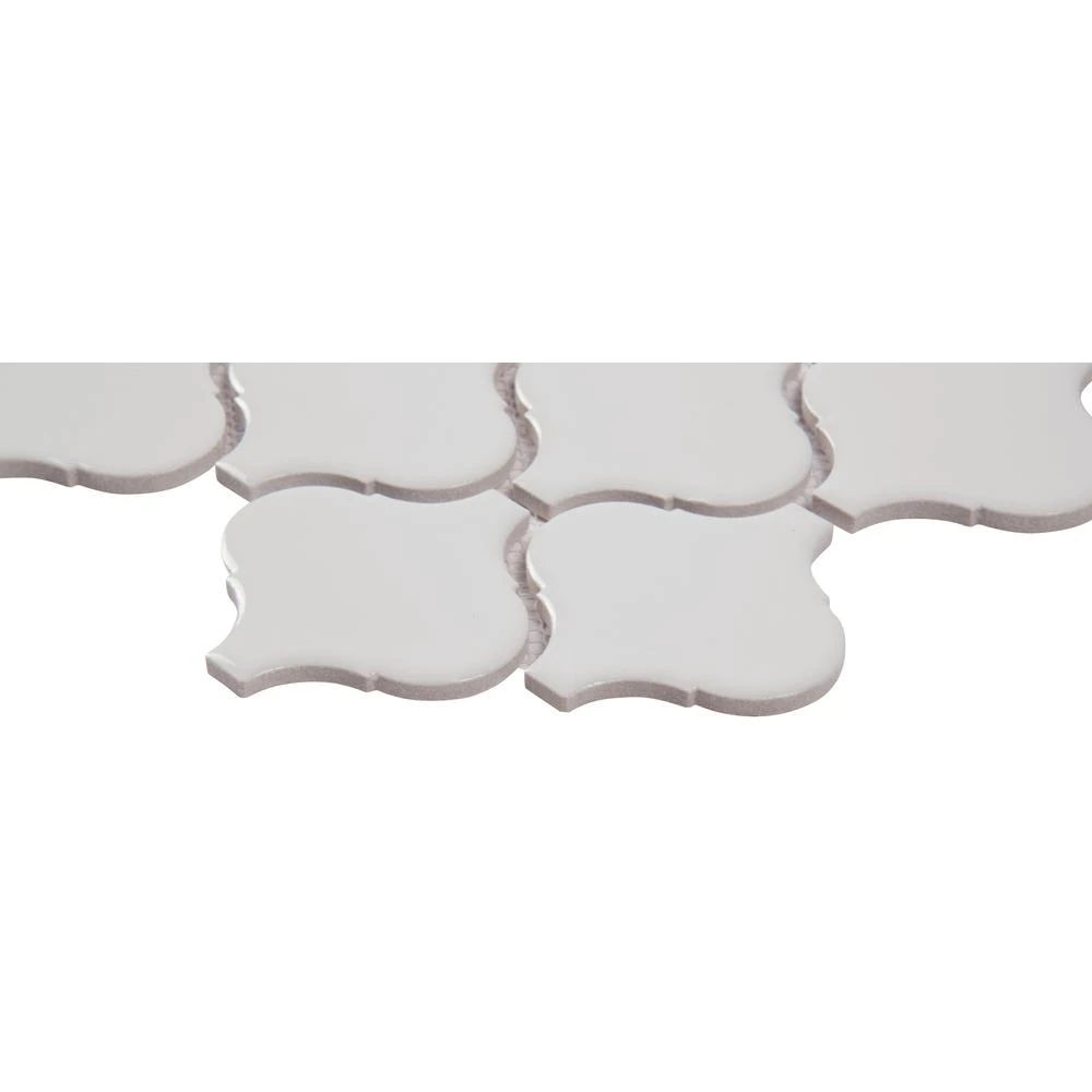 MSI Retro Bianco Arabesque 10.63 In. X 8.84 In. X 6mm Matte Porcelain Mesh-Mounted Mosaic Tile (10.95 Sq. Ft. / Case) 6 MSI Retro Bianco Arabesque 10.63 In. X 8.84 In. X 6mm Matte Porcelain Mesh-Mounted Mosaic Tile (10.95 Sq. Ft. / Case) - Image 6
