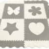Sorbus Puzzle Mat Interlocking Floor Kids Play Carpet Tiles - Baby Foam Puzzle, Extra Thick Non-Toxic Crawling Mat For Tummy Time, Great For Children Playroom (4 Tiles)